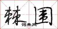 段相林棘圍行書怎么寫