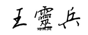 王正良王靈兵行書個性簽名怎么寫