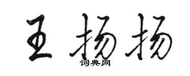 駱恆光王揚揚行書個性簽名怎么寫