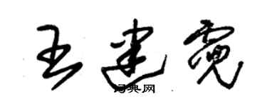 朱錫榮王建霓草書個性簽名怎么寫