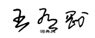 朱錫榮王有剛草書個性簽名怎么寫