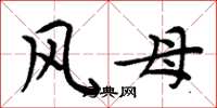 周炳元風母楷書怎么寫