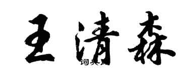 胡問遂王清森行書個性簽名怎么寫