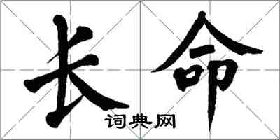 翁闓運長命楷書怎么寫