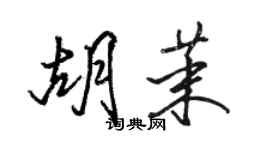 駱恆光胡茉行書個性簽名怎么寫