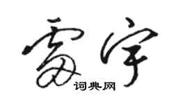 駱恆光雷宇草書個性簽名怎么寫