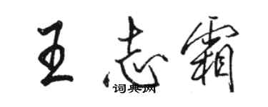 駱恆光王志霜行書個性簽名怎么寫