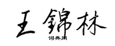 王正良王錦林行書個性簽名怎么寫