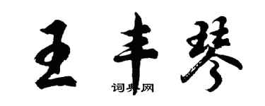 胡問遂王豐琴行書個性簽名怎么寫
