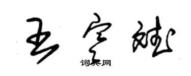 朱錫榮王寒斌草書個性簽名怎么寫