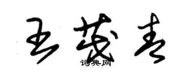 朱錫榮王茂青草書個性簽名怎么寫