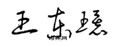 曾慶福王東環草書個性簽名怎么寫