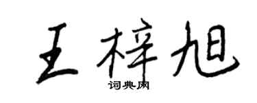 王正良王梓旭行書個性簽名怎么寫
