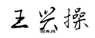 曾慶福王興操行書個性簽名怎么寫