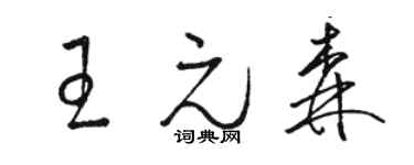 駱恆光王元森草書個性簽名怎么寫