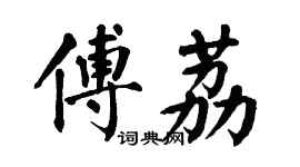 翁闓運傅荔楷書個性簽名怎么寫