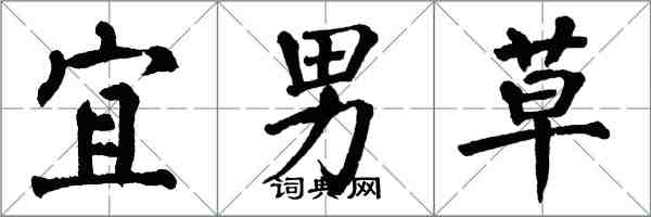 翁闓運宜男草楷書怎么寫