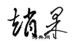 駱恆光趙果草書個性簽名怎么寫