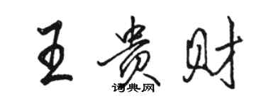 駱恆光王貴財行書個性簽名怎么寫