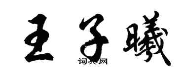 胡問遂王子曦行書個性簽名怎么寫