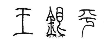 陳墨王銀平篆書個性簽名怎么寫