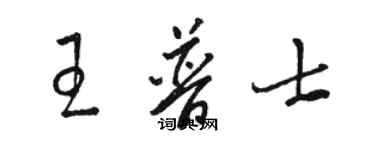 駱恆光王普士草書個性簽名怎么寫