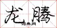 龐中華龍騰行書怎么寫