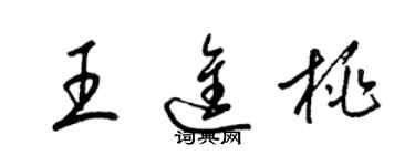 梁錦英王進桃草書個性簽名怎么寫