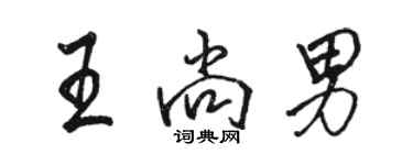 駱恆光王尚男行書個性簽名怎么寫