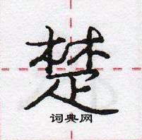 龐中華寫的硬筆行書楚