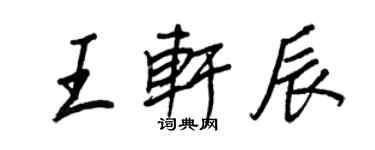 王正良王軒辰行書個性簽名怎么寫