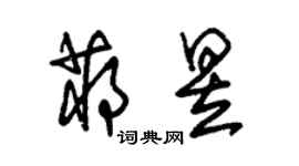 朱錫榮蔣昱草書個性簽名怎么寫