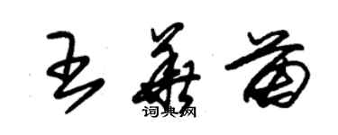 朱錫榮王華苗草書個性簽名怎么寫