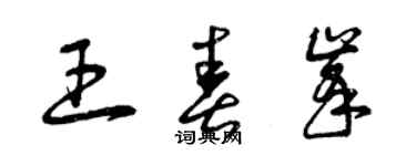 曾慶福王春峰草書個性簽名怎么寫