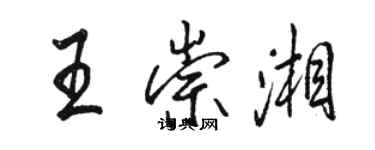 駱恆光王崇湘行書個性簽名怎么寫