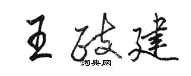 駱恆光王政建行書個性簽名怎么寫