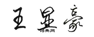 駱恆光王顯豪行書個性簽名怎么寫