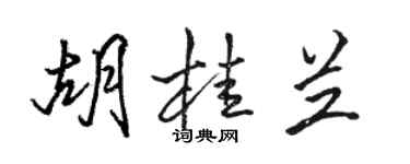 駱恆光胡桂蘭行書個性簽名怎么寫