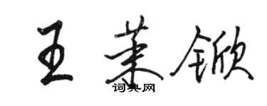 駱恆光王茉杴行書個性簽名怎么寫