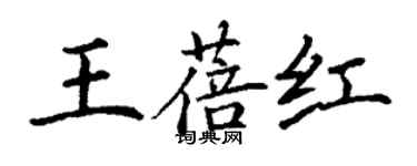 丁謙王蓓紅楷書個性簽名怎么寫