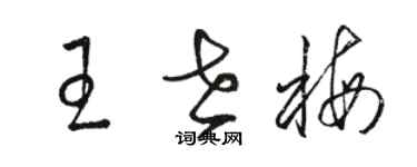 駱恆光王世梅草書個性簽名怎么寫