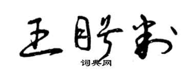 曾慶福王盼判草書個性簽名怎么寫