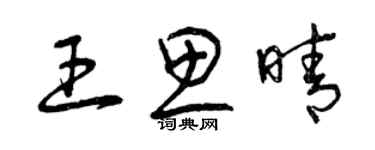 曾慶福王思晴草書個性簽名怎么寫