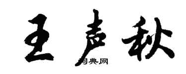 胡問遂王聲秋行書個性簽名怎么寫