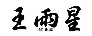 胡問遂王雨星行書個性簽名怎么寫