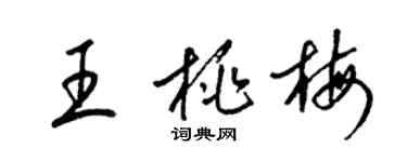 梁錦英王桃梅草書個性簽名怎么寫