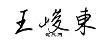 王正良王峻東行書個性簽名怎么寫