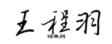王正良王程羽行書個性簽名怎么寫