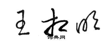 駱恆光王相明草書個性簽名怎么寫