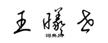 梁錦英王曦世草書個性簽名怎么寫